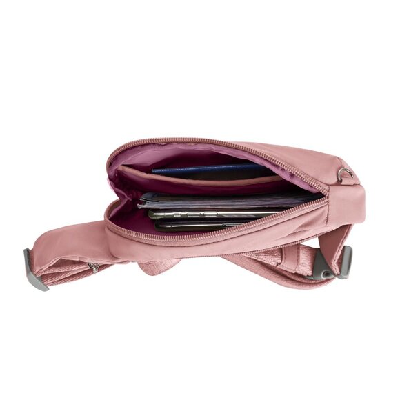 NWT Travelon Anti-Theft Roam Compact Sling Bag 43674-215 Desert Pink One Size - Picture 6 of 13